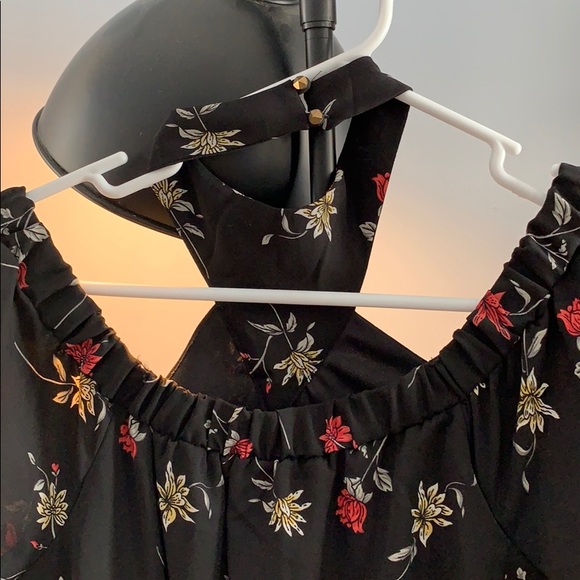 Floral black romper - Picture 3 of 5